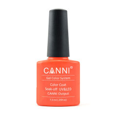 Акція на Гель-лак Canni Gel Color System Color Coat Soak-off UV&LED 142 Яскраво-помаранчевий, 7.3 мл від Eva