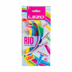 Акція на Станок для гоління LEZO Rio Light одноразовий, жіночий, 4 шт від Eva