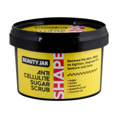 Акция на Антицелюлітний цукровий скраб для тіла Beauty Jar Shape Anti-Cellulite Sugar Scrub, 250 г от Eva