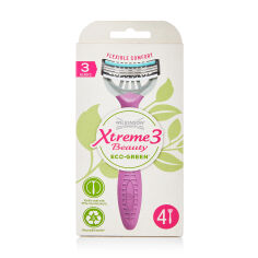 Акция на Бритва Wilkinson Sword Xtreme 3 Beauty Eco Green жіноча, 4 шт от Eva