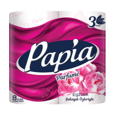 Акція на Туалетний папір Papia Parfume Exotic 3-х шаровий, 8 рулонів від Eva