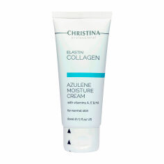 Акція на Зволожувальний крем для обличчя Christina Elastin Collagen Azulene Moisture Cream with Vitamins A, E & HA, для нормальної шкіри, 60 мл від Eva