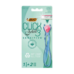 Акция на Бритва BIC Click 3 Soleil Sensitive з 2 змінними картриджами, жіноча от Eva