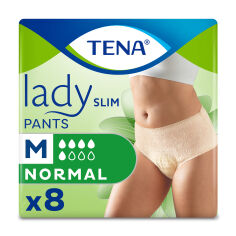 Акція на Урологічні труси жіночі TENA Lady Slim Pants Normal, M (75-100 см), 9 шт від Eva