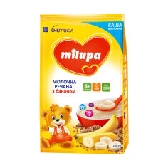 Акция на Дитяча гречана каша молочна Milupa з бананом, швидкорозчинна, від 6 місяців, 210 г от Eva