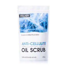 Акція на Антицелюлітний охолоджувальний скраб для тіла Hillary Anti-Cellulite Oil Scrub, 200 г від Eva