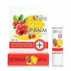 Акция на Зволожуючий бальзам для губ Colour Intense Lip Balm Healthy Therapy 03, Журавлина і мед, 5 г от Eva