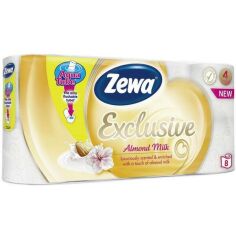 Акция на Туалетная бумага Zewa Exclusive Almond Milk 8 шт от MOYO