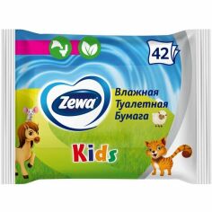 Акція на Туалетная влажная бумага Zewa Kids moist 42 шт від MOYO