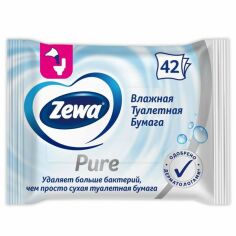 Акція на Туалетная влажная бумага Zewa Pure 42шт від MOYO