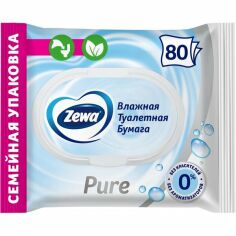 Акция на Туалетная влажная бумага Zewa Pure 80шт от MOYO