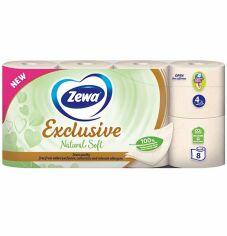 Акция на Туалетная бумага Zewa Exclusive Natural soft 8 шт от MOYO