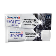 Акція на Зубна паста blend-a-med 3D White Luxe Досконалість Деревне вугілля, 75 мл від Eva