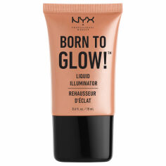 Акція на Рідкий хайлайтер для обличчя NYX Professional Makeup Born To Glow Liquid Illuminator, 02 Gleam, 18 мл від Eva