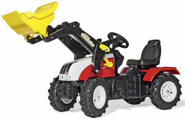 Акція на Трактор с ковшом Rolly Toys RollyFarmtrac Steyr 6240 Cvt Красно-Желтый (046331) від Stylus