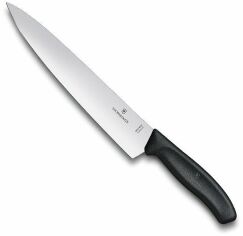 Акция на Кухонный нож Victorinox SwissClassic Carving 22см черный в блистере (6.8003.22B) от Stylus
