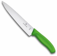 Акция на Кухонный нож Victorinox SwissClassic Carving 19см зелёный в блистере (6.8006.19L4B) от Stylus