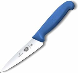 Акция на Кухонный нож Victorinox Fibrox Carving 15см з син. ручкою (52002.15) от Stylus