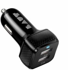 Акция на Laut Usb Car Charger PD02 2xUSB 4.8A Black (LAUT_PD02_BK) от Stylus