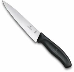 Акция на Кухонный нож Victorinox SwissClassic Carving 15см черный в блистере (6.8003.15B) от Stylus