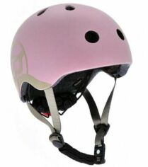 Акция на Шлем защитный детский Scoot&Ride пастельно-розовый, с фонариком, 51-55см (S/M) (SR-190605-ROSE) от Stylus