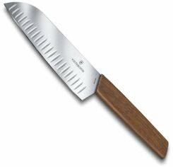 Акция на Кухонный нож Victorinox Swiss Modern Santoku 17 см Brown (69050.17KG) от Stylus
