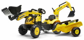Акция на Детский трактор на педалях Falk 2076N Komatsu желтый (2076N) от Stylus