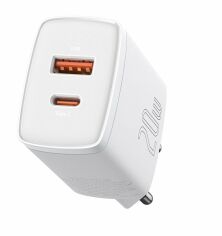 Акція на Baseus Wall Charger USB+USB-C 20W White (CCXJ-B02) від Stylus