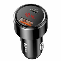 Акция на Baseus Car Charger USB+USB-C Magic Series Qc 6A 45W Black (CCMLC20C-01) от Stylus