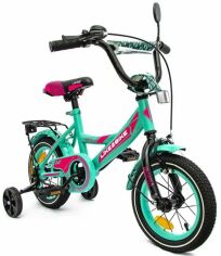 Акція на Велосипед детский 2-х колесный 12'' 211204 Like2bike Sky, бирюзовый, рама сталь, со звонком від Stylus