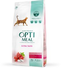 Акция на Сухой корм Optimeal Adult cats для взрослых кошек со вкусом телятины 10 кг (4820083906138) от Stylus