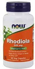 Акция на Now Foods Rhodiola 500 Mg Extract 3% 60 Vcaps Екстракт родіоли от Y.UA