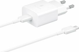 Акция на Samsung USB-C Wall Charger with Cable USB-C 15W White (EP-T1510XWEGRU) от Y.UA