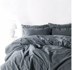 Акция на SoundSleep Stonewash Adriatic dark gray темно-сіре, Двохспальний євро (92370777) от Y.UA