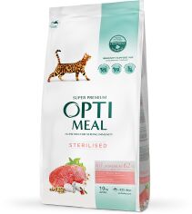 Акція на Сухой корм Optimeal Sterilised cats для стерилизованных кошек и кастрированных котов, с говядиной и сорго 10 кг (4820215364355) від Y.UA