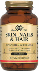 Акція на Solgar Skin, Nails & Hair, Advanced Msm Formula, 60 Tabs Вітаміни для волосся, шкіри, нігтів від Y.UA