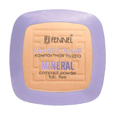 Акція на Компактна мінеральна пудра для обличчя Fennel Mineral Compact Powder без тальку, Natural, 8 г від Eva