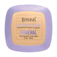 Акція на Компактна мінеральна пудра для обличчя Fennel Mineral Compact Powder без тальку, Beige, 8 г від Eva