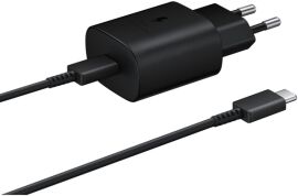 Акція на Samsung USB-C Wall Charger with Cable USB-C 25W Black (EP-TA800XBEGRU) від Y.UA