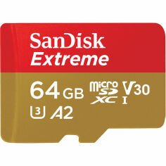 Акция на Карта памяти SanDisk microSDXC 64GB  C10 UHS-I U3 R170/W80MB/s Extreme V30 (SDSQXAH-064G-GN6MN) от MOYO