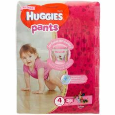 Акція на Трусики-подгузники Huggies Pants 4 Jumbo 9-14 кг для девочек 36 шт від MOYO
