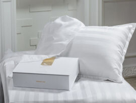 Акция на Комплект постільної білизни Mirson King Size Сатин Premium "Royal Pearl" 220х240 от Rozetka