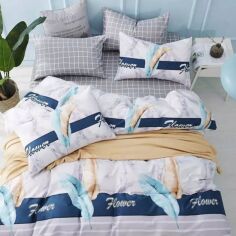 Акція на Комплект постільної білизни MirSon Бязь Premium 17-0084 Adrienn 2х143х210 см від Rozetka