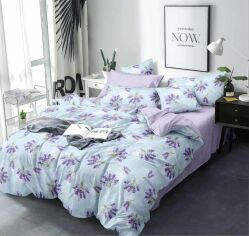 Акция на Комплект постільної білизни MirSon Бязь 17-0130 Lavender sea 143х210 см от Rozetka