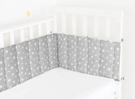Акція на Бортик у дитяче ліжечко Cosas Welt Bed Starsfall W-Grey 30х180 від Rozetka