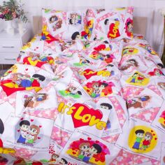 Акція на Комплект постільної білизни MirSon Бязь Ranforce Elite 17-0109 Love 143х210 см від Rozetka