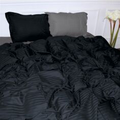 Акція на Комплект постільної білизни MirSon Satin Stripe 30-0012 + 30-0011 Wandy 160х220 Полуторний Євро від Rozetka