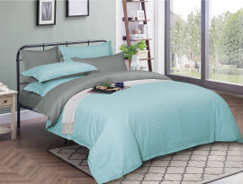 Акція на Комплект постільної білизни MirSon Satin Stripe 30-0013 + 30-0010 Windly 110х140 Дитячий від Rozetka
