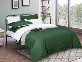 Акція на Комплект постільної білизни MirSon Satin Stripe 30-0017 + 30-0001 Arabella 143х210 Полуторний від Rozetka