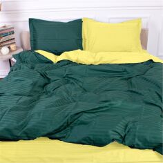 Акція на Комплект постільної білизни MirSon Satin Stripe 30-0017 + 30-0003 Kleiton 143х210 Полуторний від Rozetka